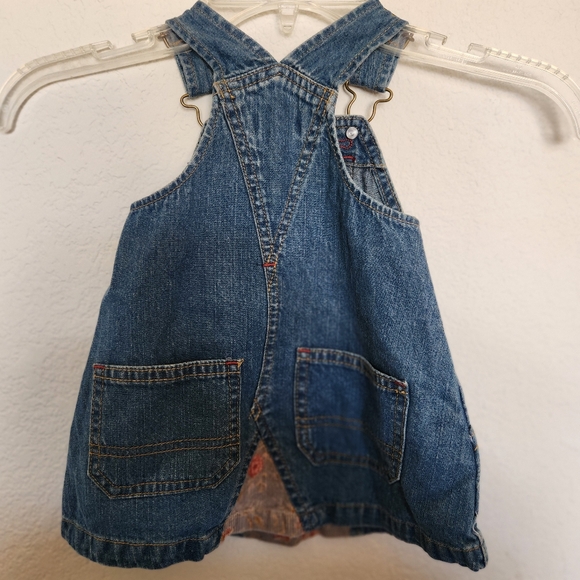 Ralph Lauren baby Jean dress overalls 100% Cotton pockets patchwork sz Small EUC - Picture 9 of 13